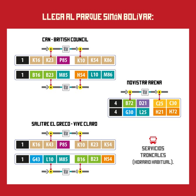 Rutas TransMilenio llegar o salir Festival Cordillera 2026 Bogotá