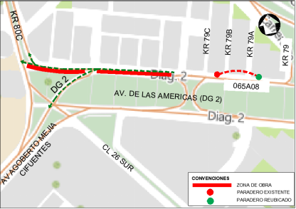 Cierre Bogotá av Américas entre carrera 79C bis y av Agoberto Mejia