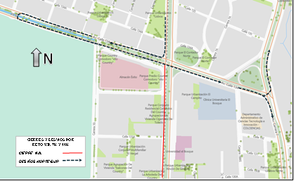 Cierres y desvíos carrera atlética Reto Win 25 de octubre 2026 Bogotá 