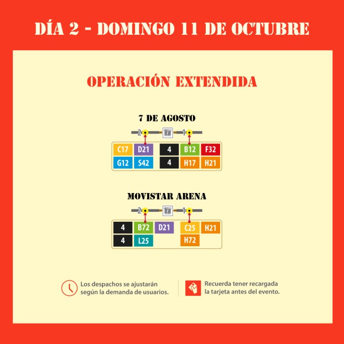 ¿Cuáles son los horarios extendidos de las rutas de TransMilenio para Rock al Parque?