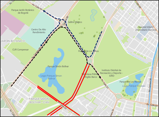 Cierres y desvíos por la Maratón Vchallenges 42k en Bogotá 2025