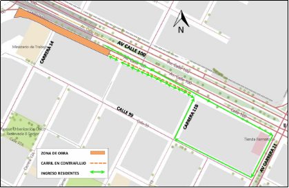 Obras Bogotá av 68 cierre av calle 100 entre av carrera 15 y 13