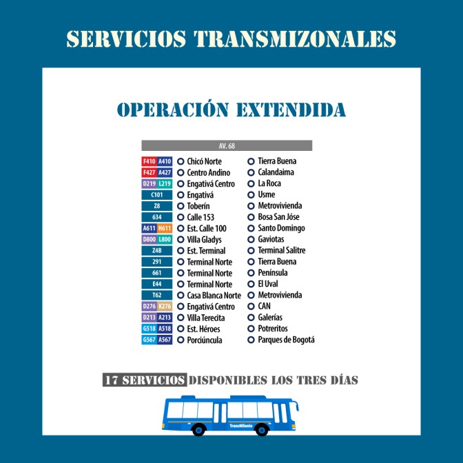 ¿Cuáles son los horarios extendidos de las rutas de TransMilenio para Rock al Parque?