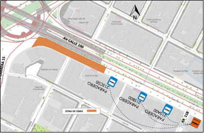 Obras Bogotá av 68 cierre av calle 100 entre av carrera 15 y 13