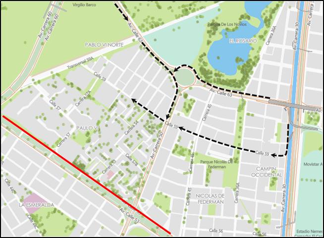 Cierres y desvíos por la Maratón Vchallenges 42k en Bogotá 2025
