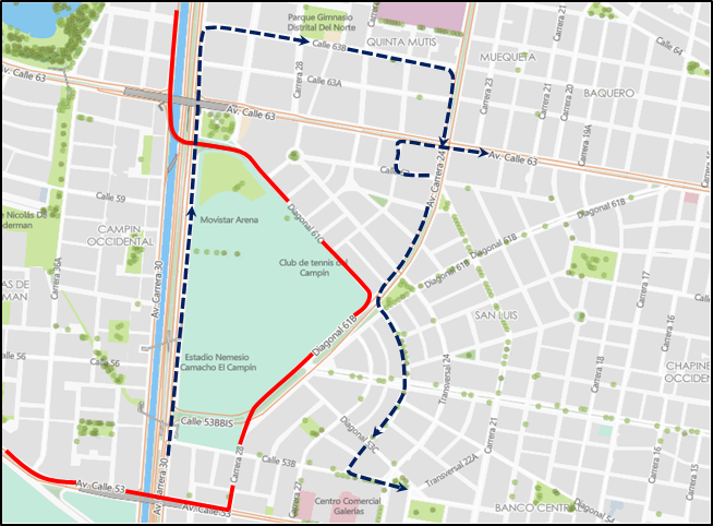 Cierres y desvíos por la Maratón Vchallenges 42k en Bogotá 2025