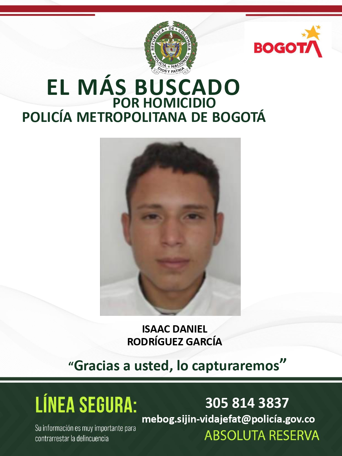 Cartel de búsqueda de alias Moncayo