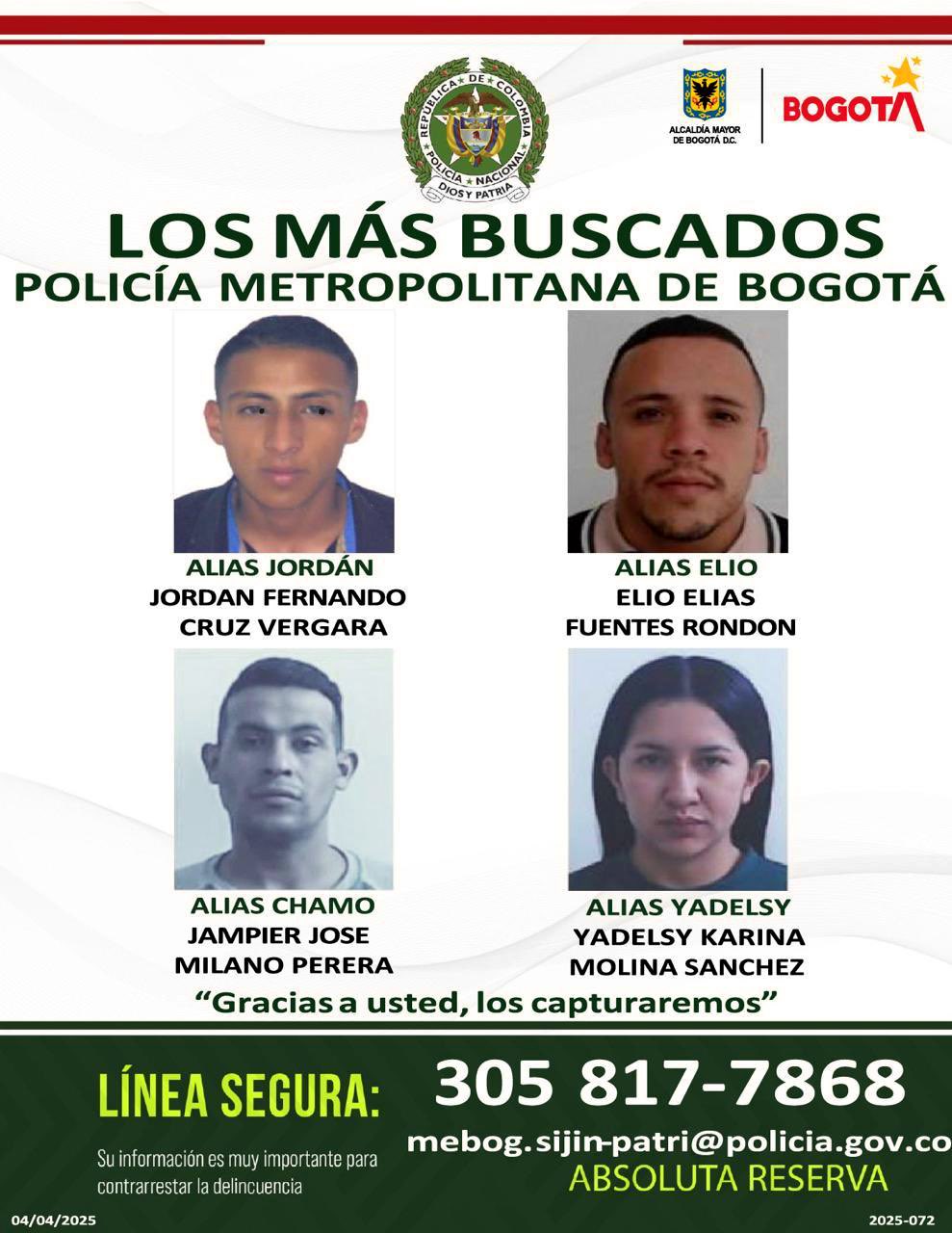 Cartel de los más buscados