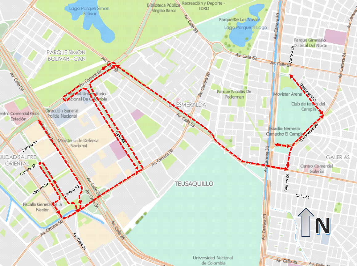 Cierres y desvíos por la carrera Run Tour Avianca en Bogotá 2025