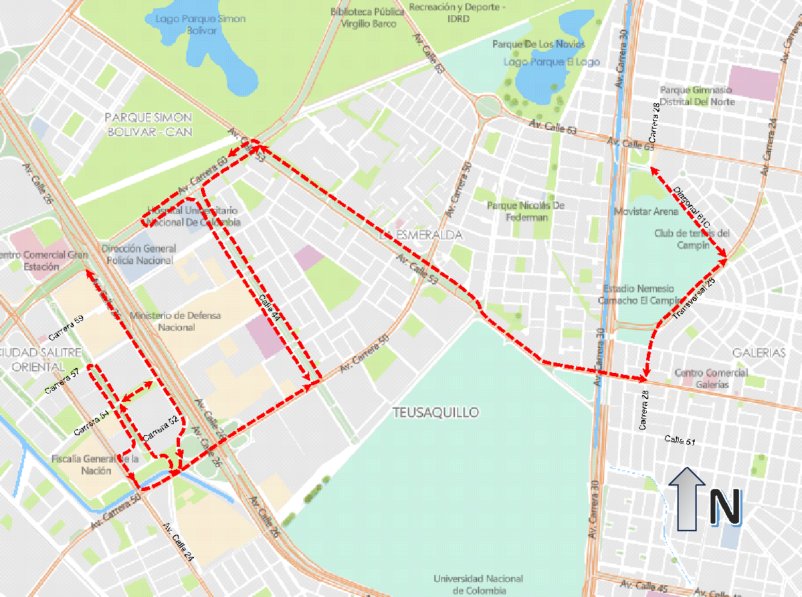 Cierres viales y desvíos por la Carrera por los Héroes Bogotá