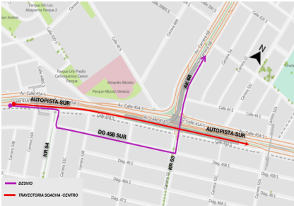 Conectante de la autopista Sur con avenida carrera 68 Bogotá