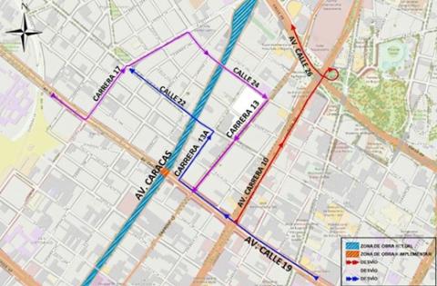 Cierre total en la avenida calle 19 con avenida Caracas Bogotá