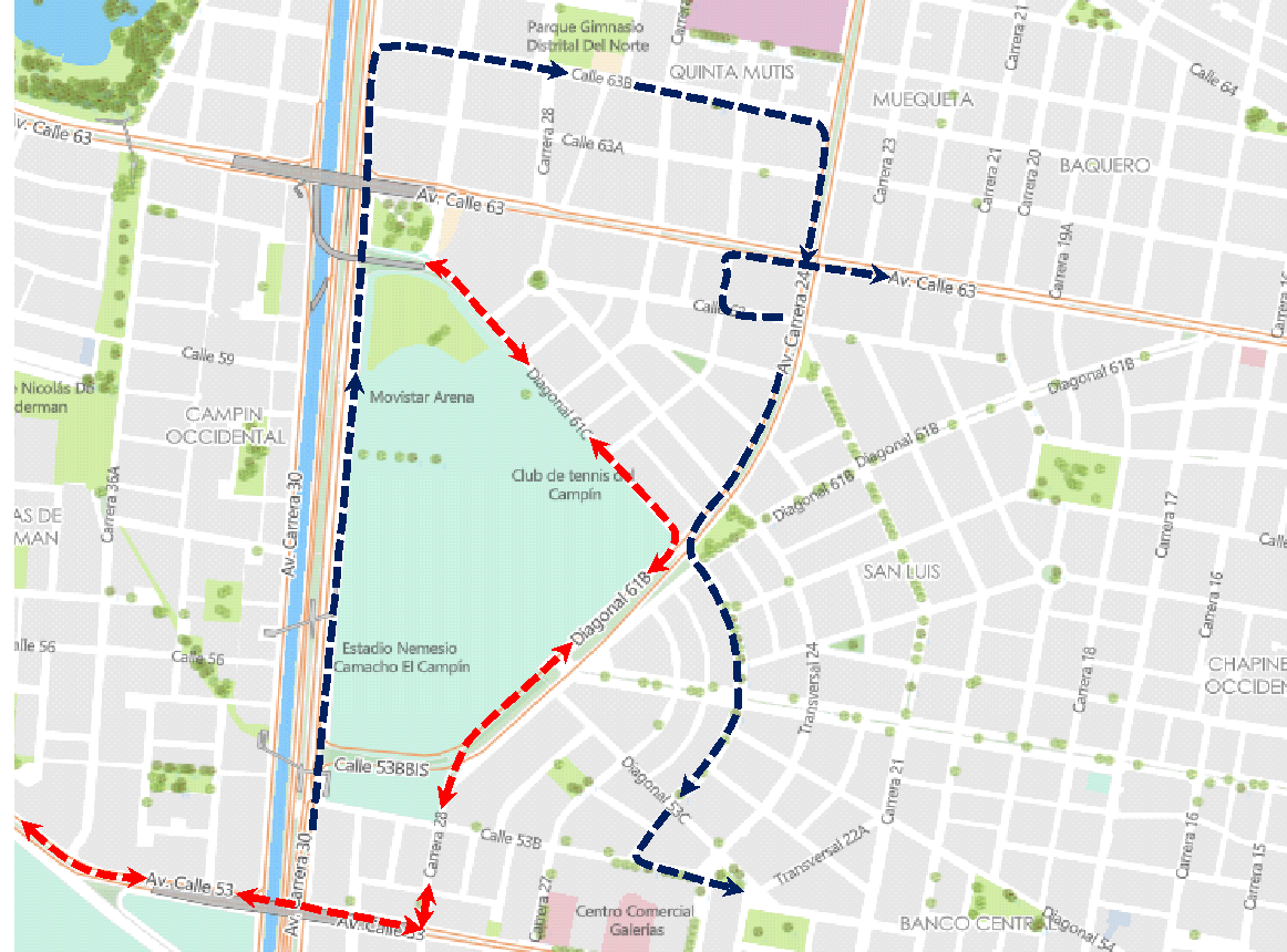Cierres y desvíos por la carrera Run Tour Avianca en Bogotá 2025
