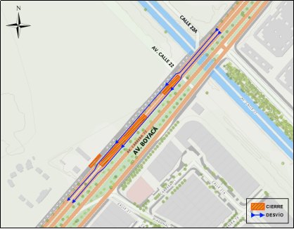 Cierre de dos carriles av Boyacá entre av calle 22 y 21 Bogotá