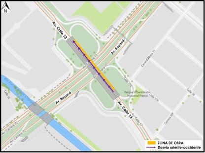 Cierre puente vehicular av. calle 13 con av. Boyacá Bogotá 