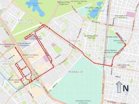 Cierres y desvíos carrera atlética Compensar 2026 Bogotá