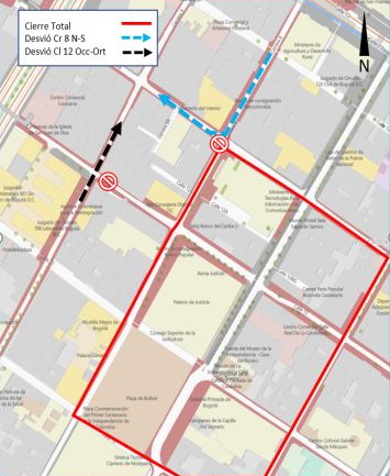 Cierres y desvíos Bogotá Elecciones de Congreso de la República 2026 