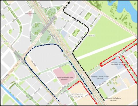 Cierres y desvíos carrera atlética Compensar 2026 Bogotá