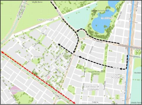Cierres y desvíos carrera atlética Compensar 2026 Bogotá