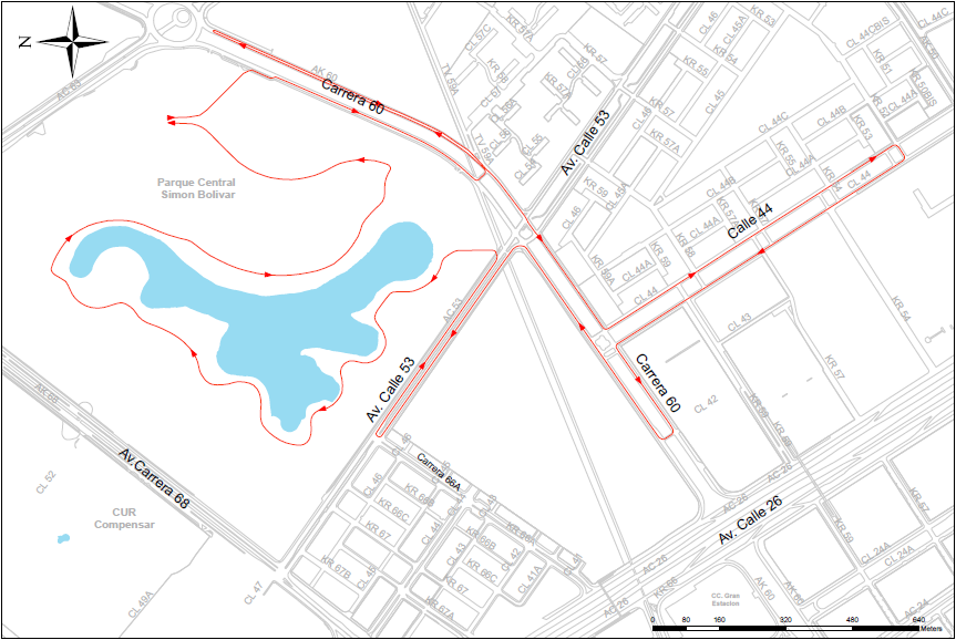 Cierres y desvíos XI Carrera Verde Bogotá 12 de abril de 2026