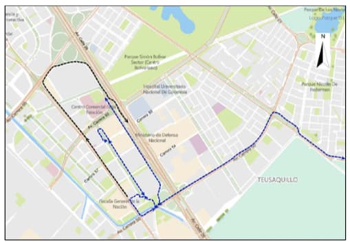 Mapa 2 cierres y desvíos por la carrera Expedición Bodytech Bogotá 2026 domingo 20 de septiembre