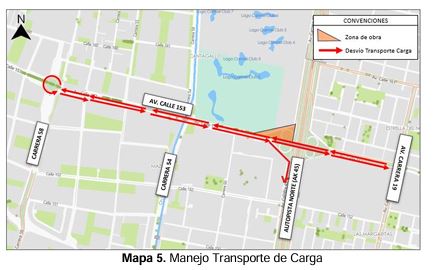 Cierre oreja sentido Oriente - Sur de Autopista Norte av calle 153