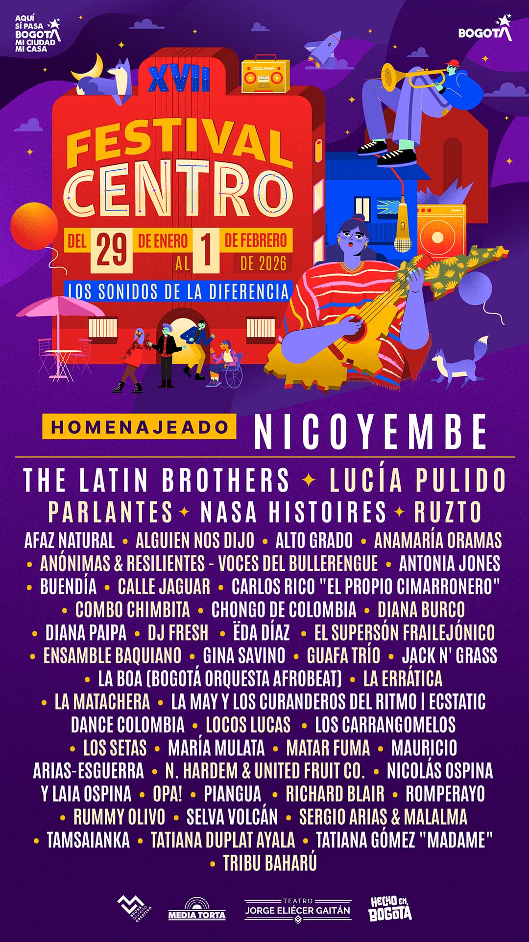 Cartel oficial Festival Centro 2026