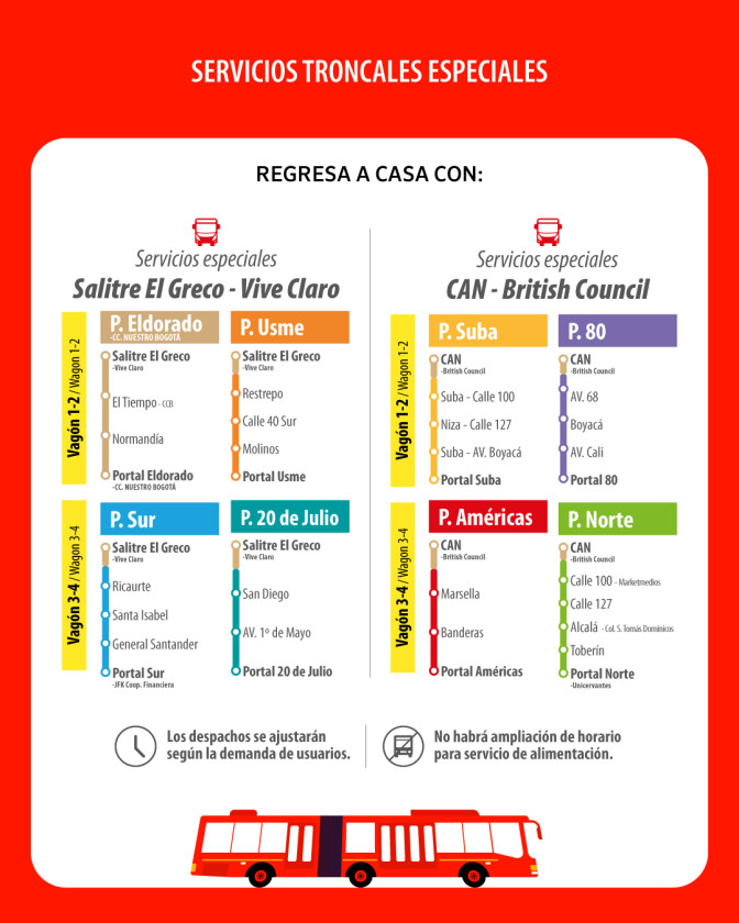 TransMilenio Bogotá llegar y salir concierto Voces por vida