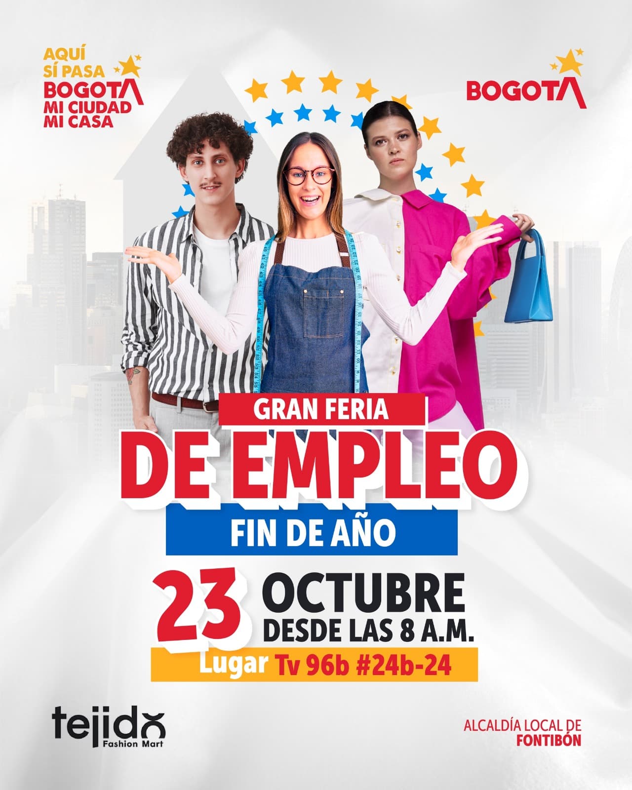 Trabajo sí hay en Bogotá 8000 vacantes laborales jueves 23 de octubre de 2025 invitación