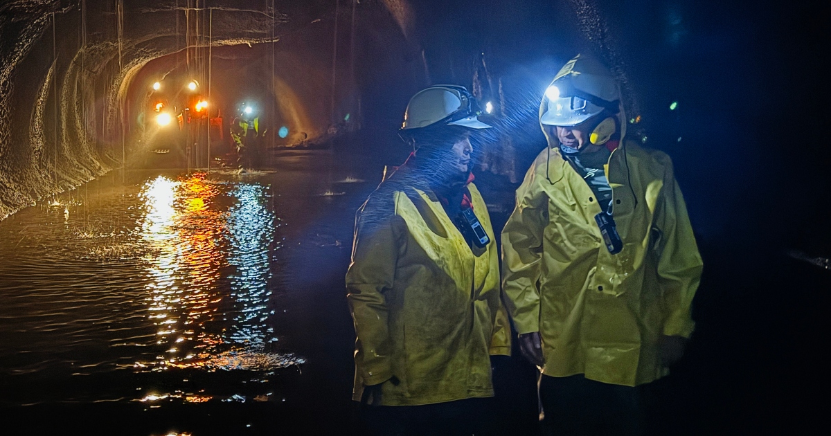 Trabajos de inspección y mantenimiento en túneles de Chingaza