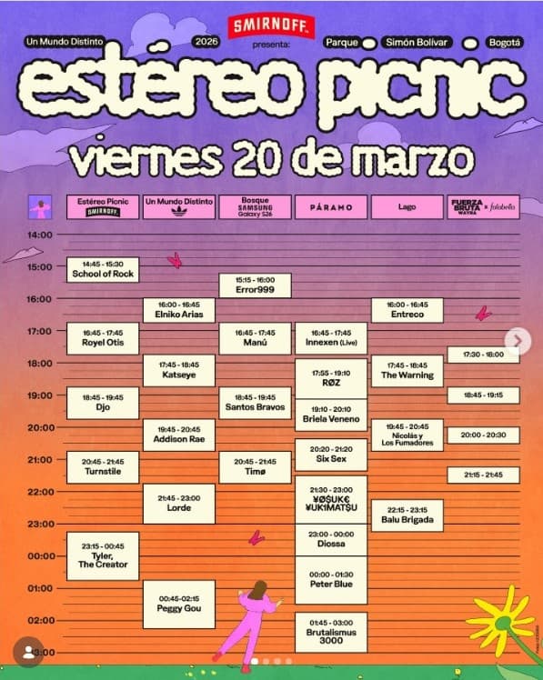 Programación del viernes