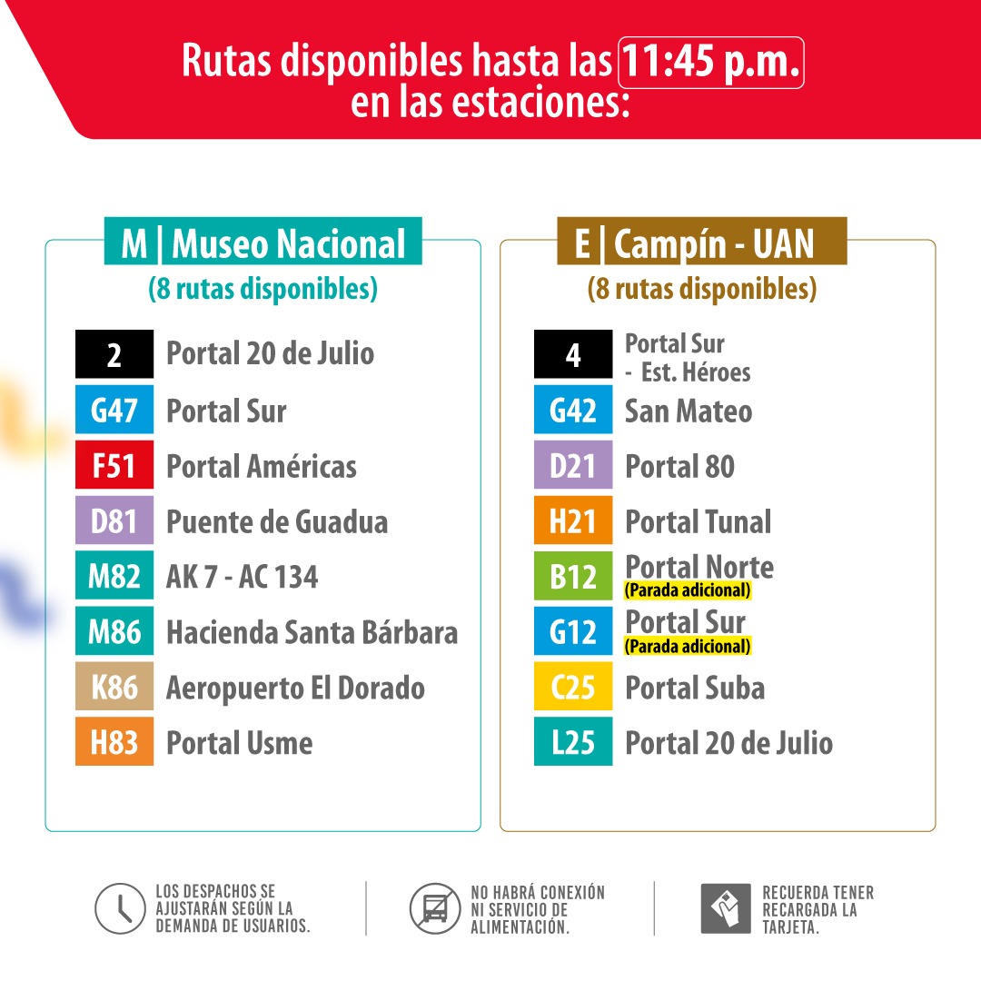 Rutas TransMilenio Fan Zones Bogotá partidos de Colombia 2026
