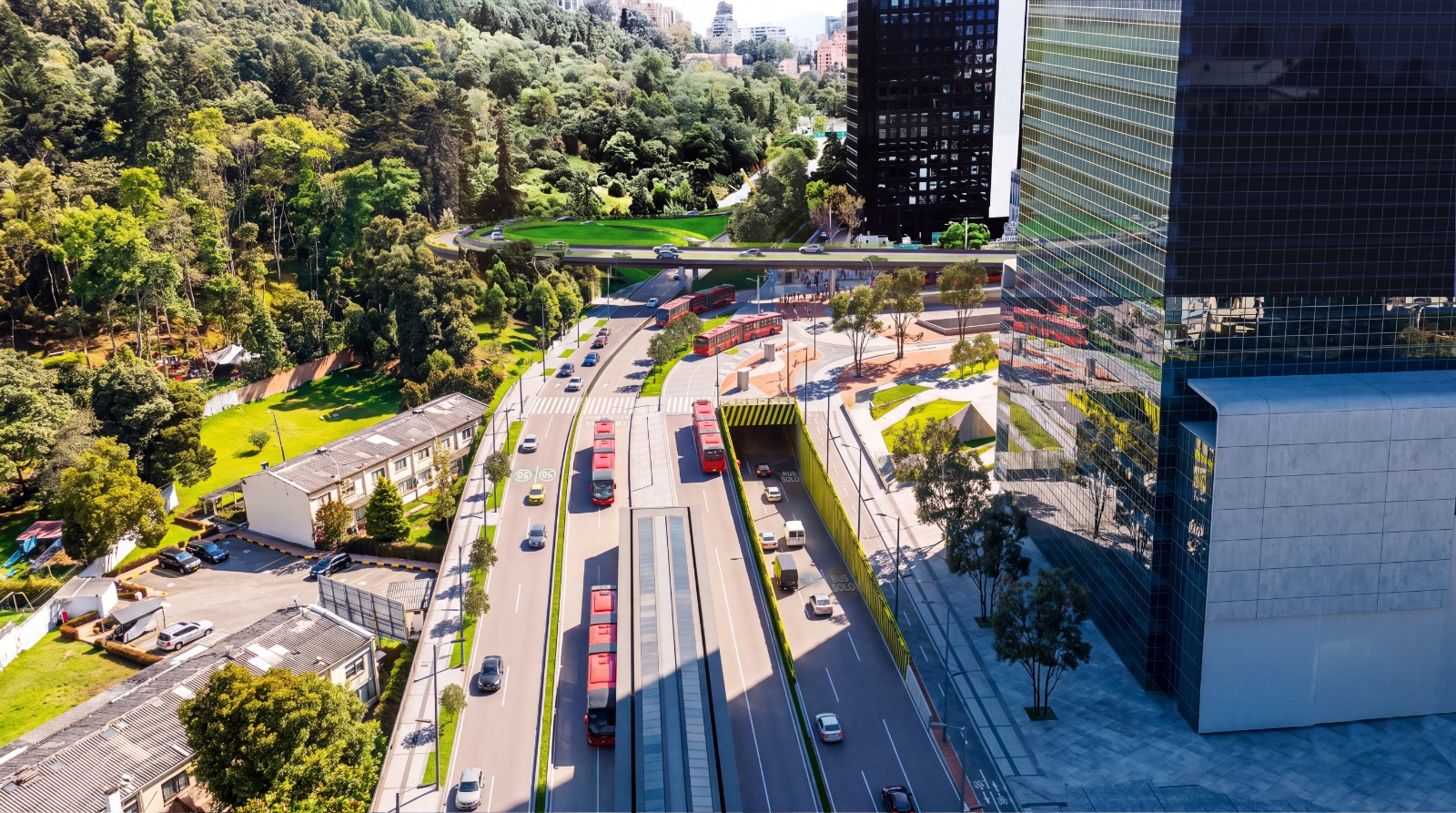 Obras Corredor Carrera Séptima Bogotá desmonte puente calle 100