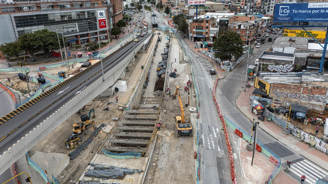 Grupo 8 avenida 68 Bogotá alcanza 76,48 % de avance 