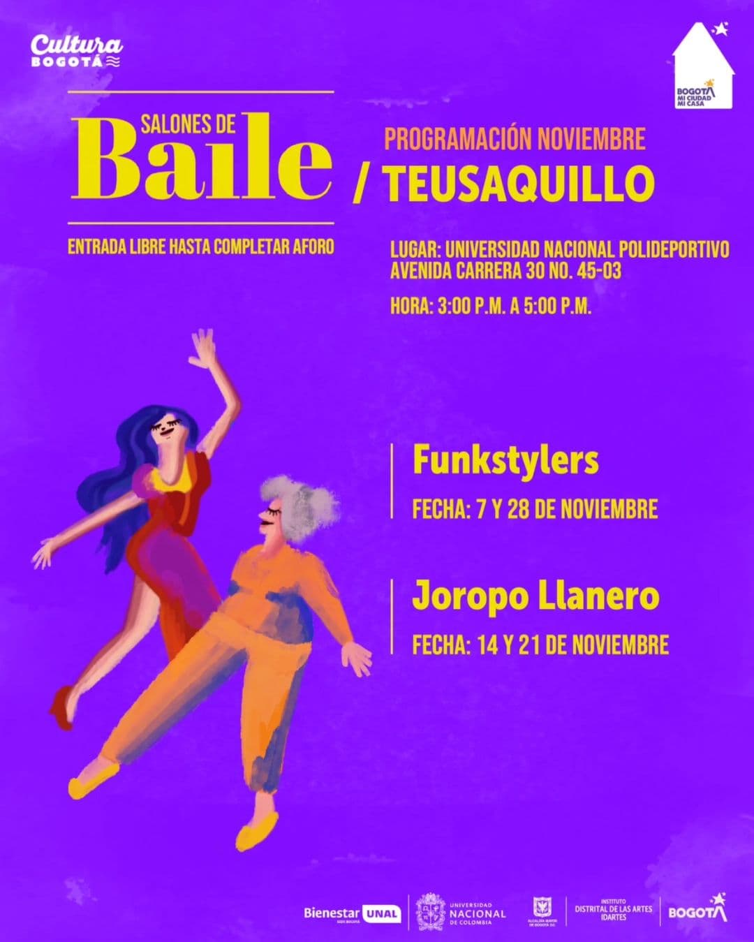 Salones de baile en Bogotá 