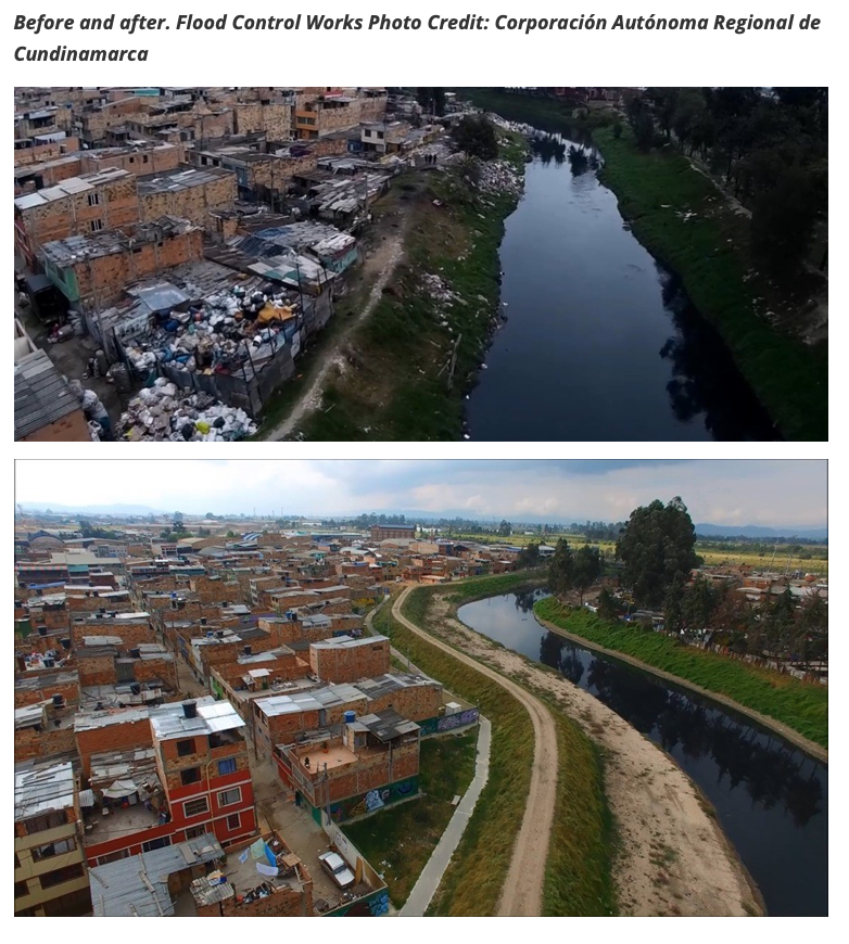 Antes y después Rio Bogotá 