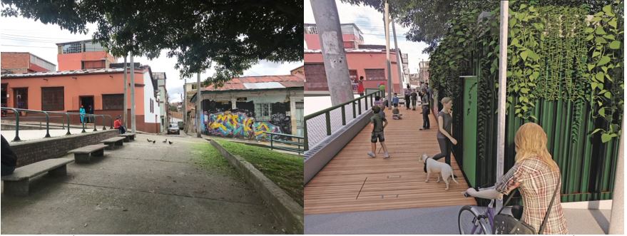 Antes y después parque La Perseverancia 