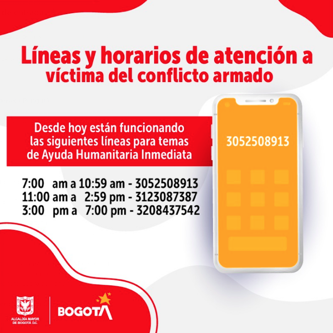 Lineas de atención a víctimas del conflicto armado
