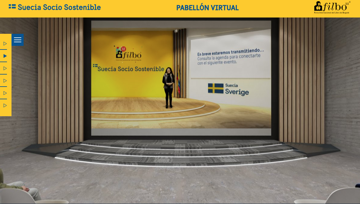Entrada Auditorio pabellón virtual Suecia. Foto: Embajada de Suecia