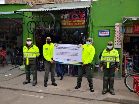 Fiscalía ocupa bienes usados para almacenar y comercializar bicicletas hurtadas - FOTO: Prensa Fiscalía General de la Nación