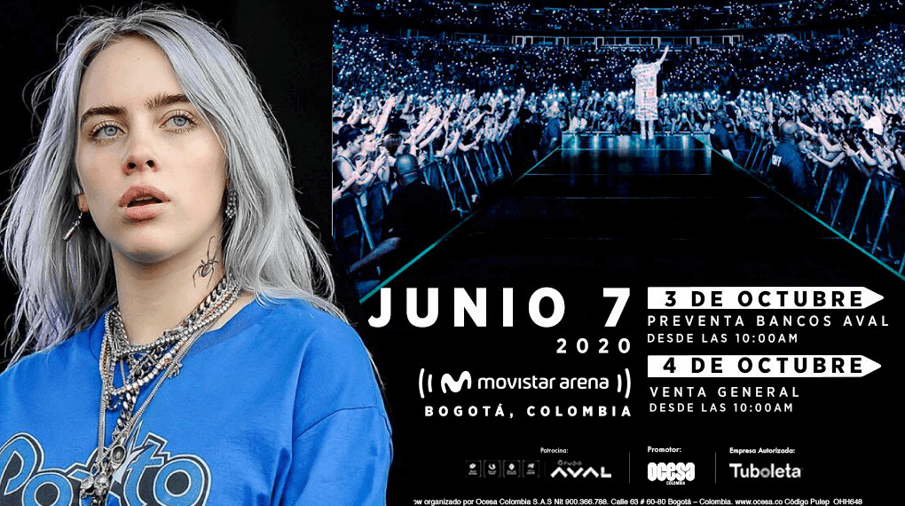 Billie Eilish en concierto en Bogotá 2020