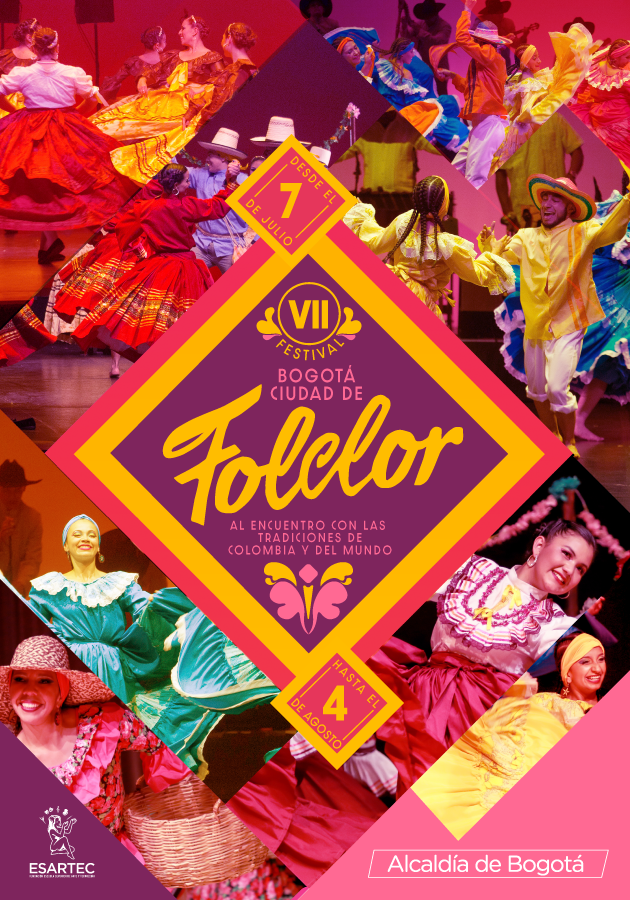 Afiche de la séptima edición del festival Bogotá ciudad folclor