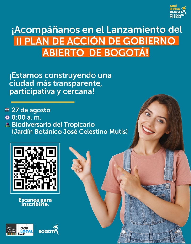 Bogotá mi ciudad lanza el segundo Plan de Gobierno Abierto agosto 2025
