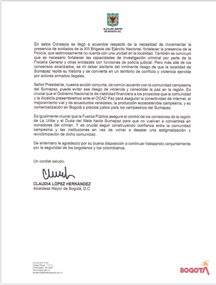 Carta al presidente de la República, Iván Duque (2)