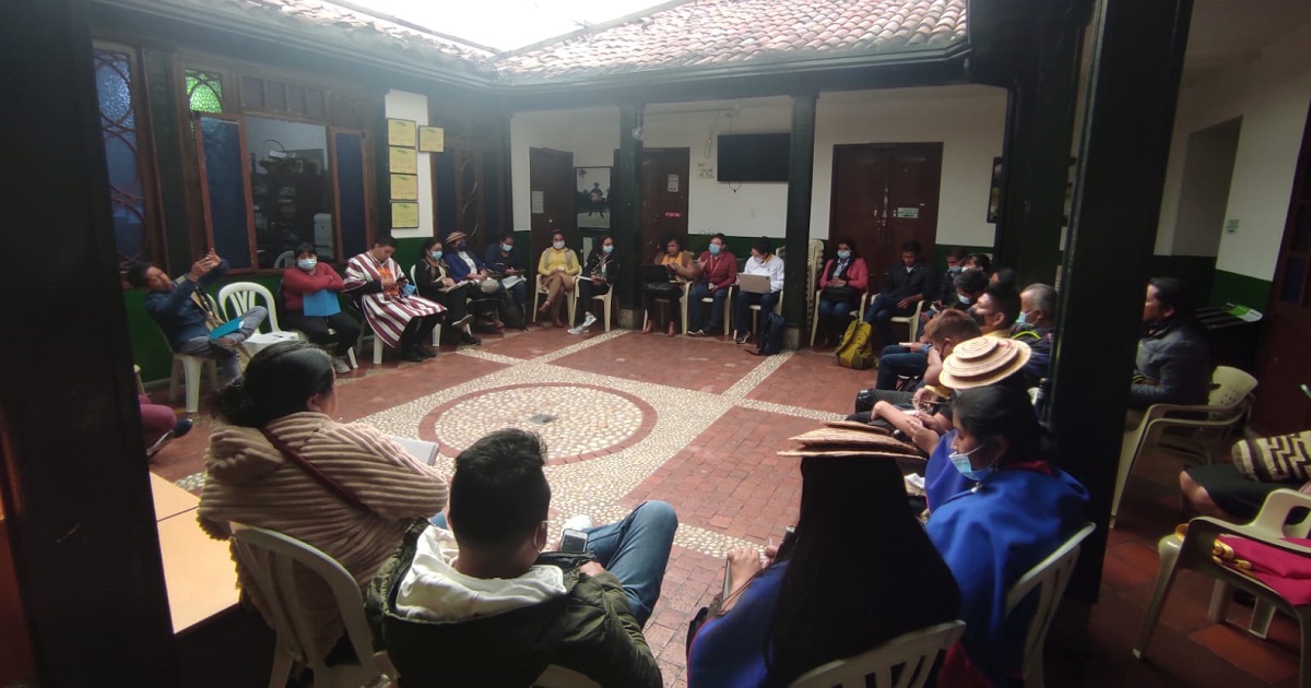 Reunión de indígenas en la Casa de Pensamiento Indígena- Foto: Archivo personal/Paulina Miján