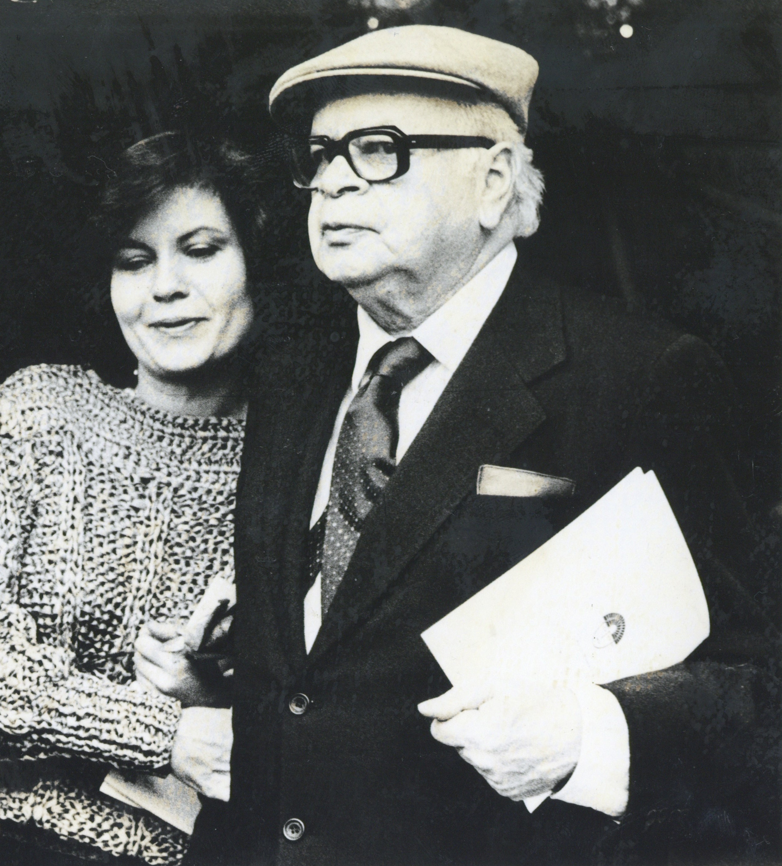 María Mercedes Carranza junto a su padre