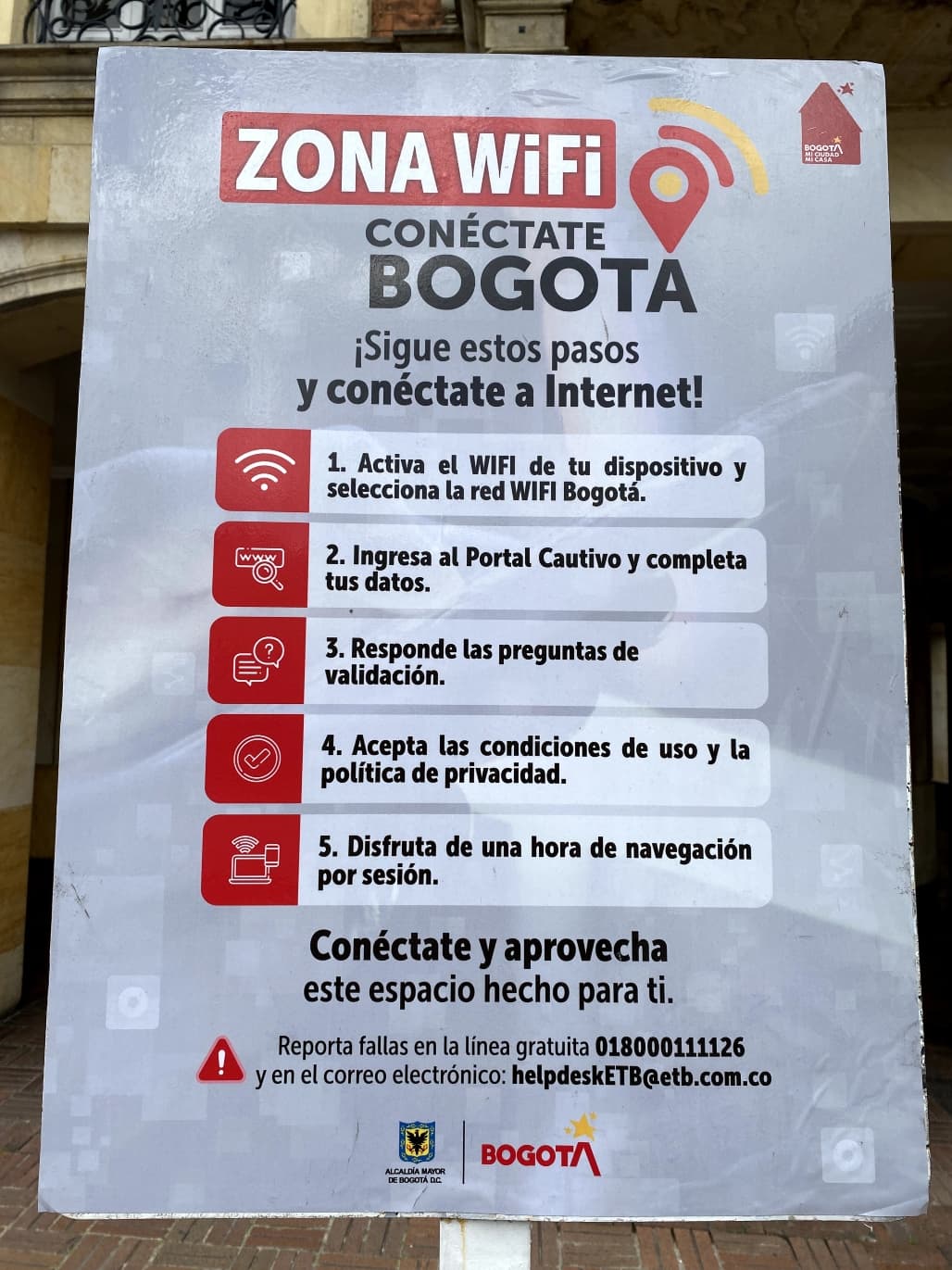 Conoce los 21 puntos wifi con internet gratis del Red Conéctate Bogotá 2025