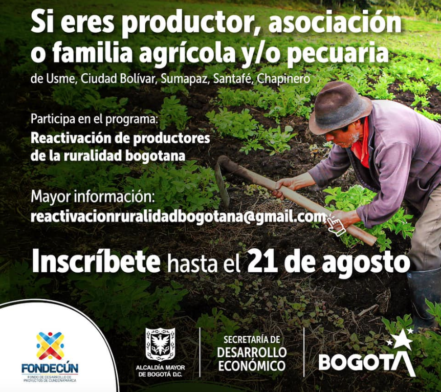 Convocatoria productores rurales de Bogotá