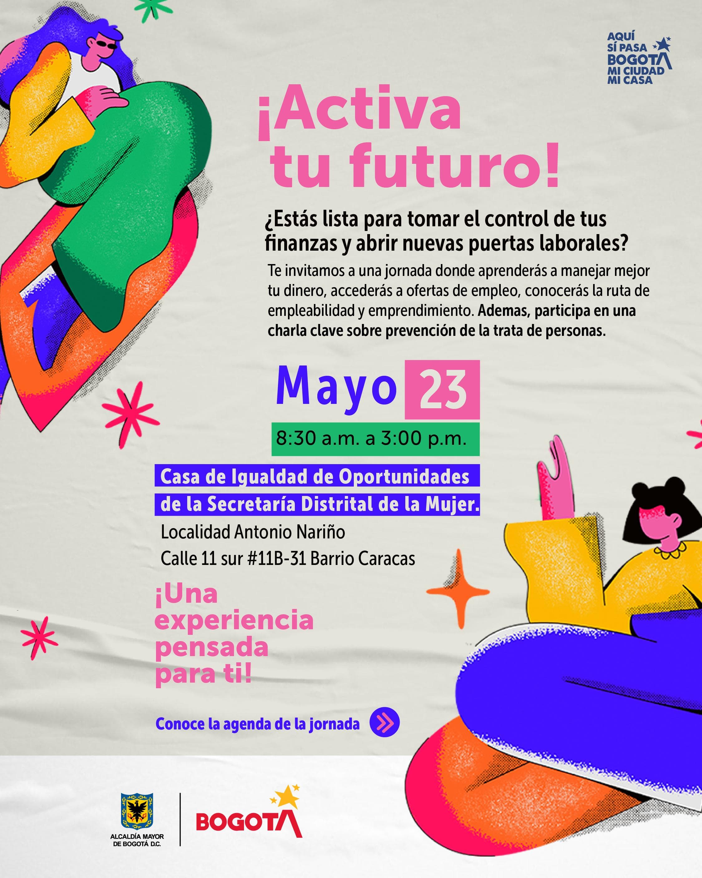 Curso gratis en Bogotá para mujeres de finanzas personales 23 de mayo de 2025 invitación