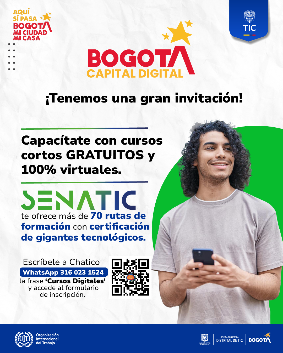 Cursos gratis Bogotá 12000 cupos para estudiar temas digitales SENATIC